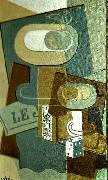 Juan Gris stilleben med tarning oil painting reproduction